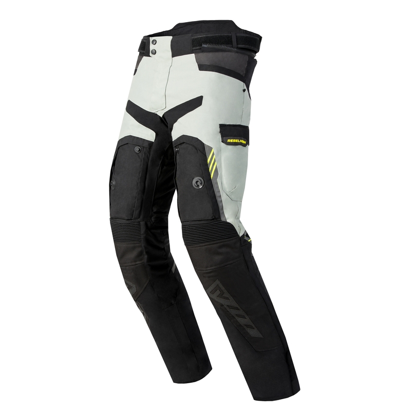 Rebelhorn Patrol Grey-Black-Fluo Yellow motociklinės kelnės išpardavimas