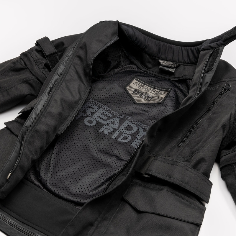 Vaikiška motociklininko striukė Ozone Sahara black