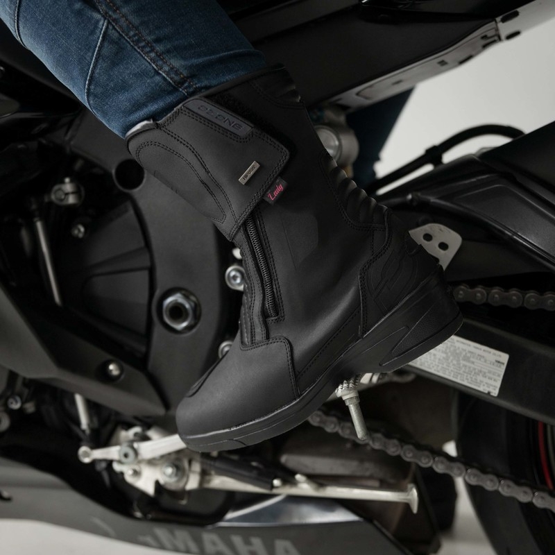 Moteriški Ozone Rapid Black Matte motociklininko batai