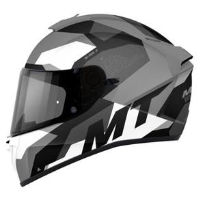 MT Blade 2 SV Fade B0 juodai pilkai baltas integralus motociklininko šalmas