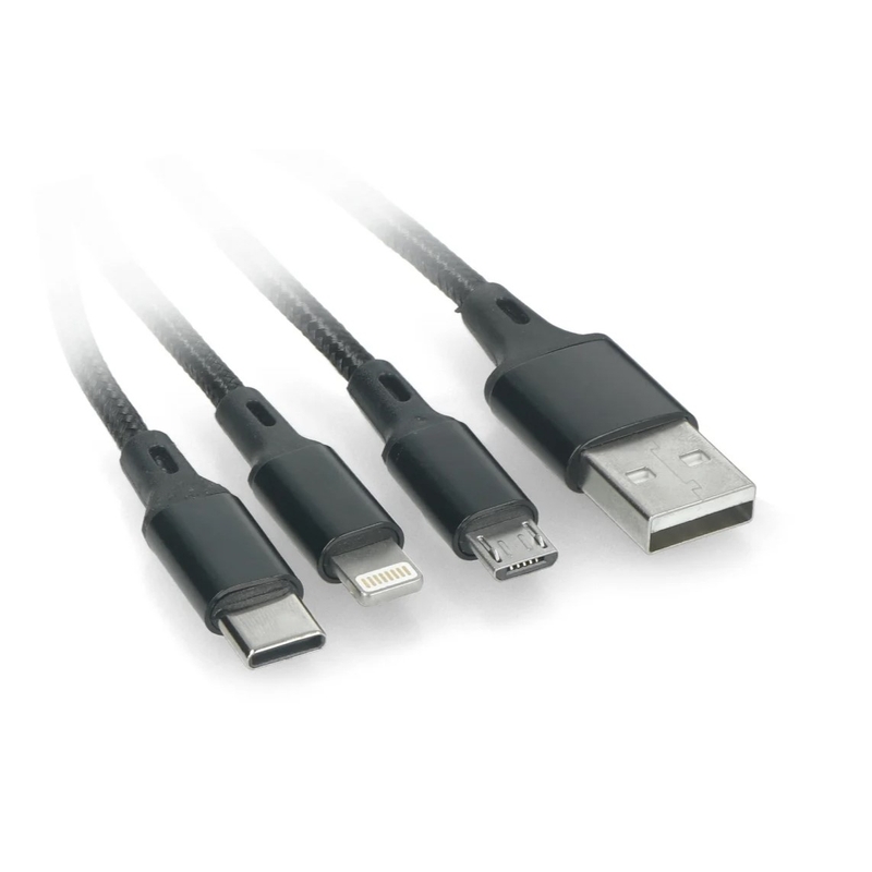 USB kabelis 3in1 MotoZem