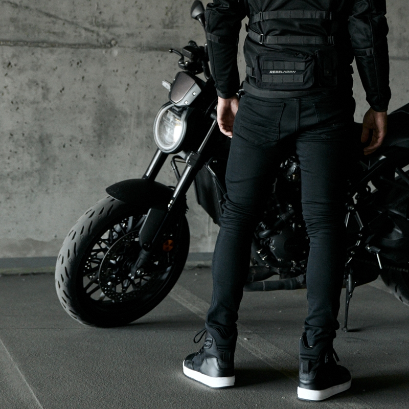 Rebelhorn Eagle III Black Motociklininkų džinsai išpardavimas
