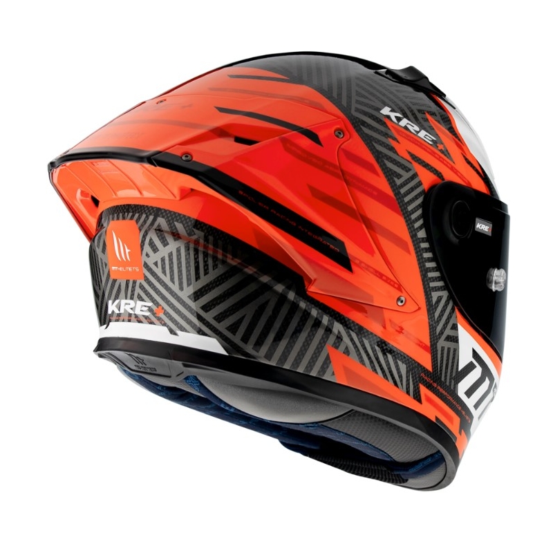 Integrální přilba na motorku MT FF103PLUSC KRE+ Carbon Brush A5 černo-bílo-červená