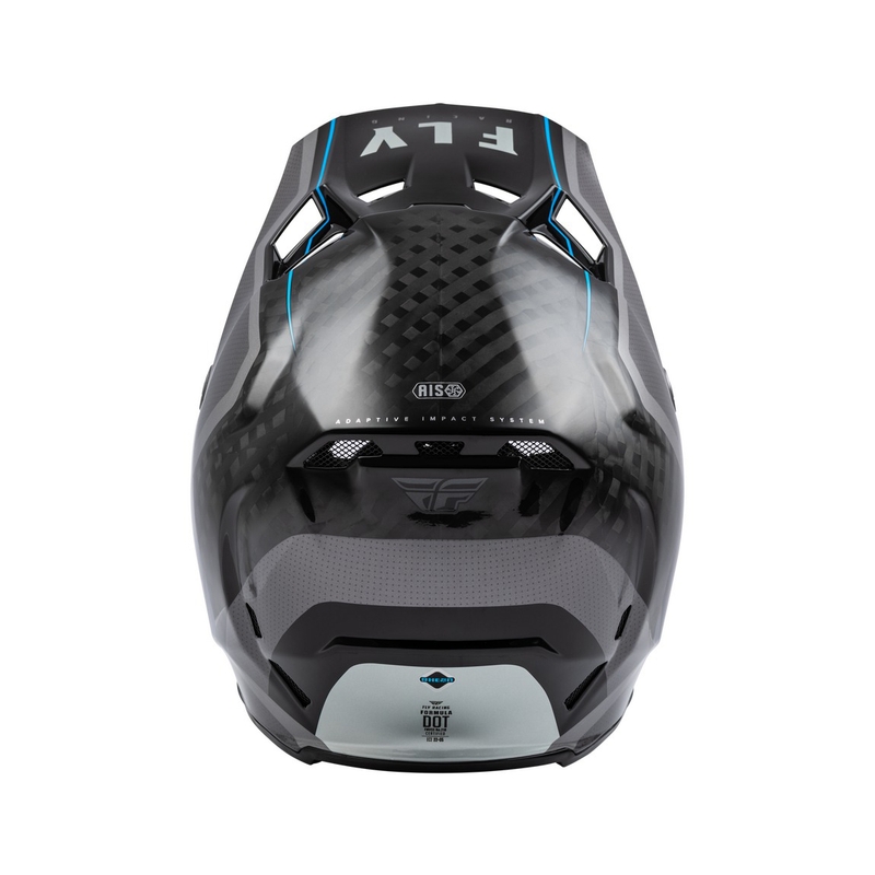 Motokroso šalmas "FLY Racing Formula Axon" juodas-pilkai mėlynas