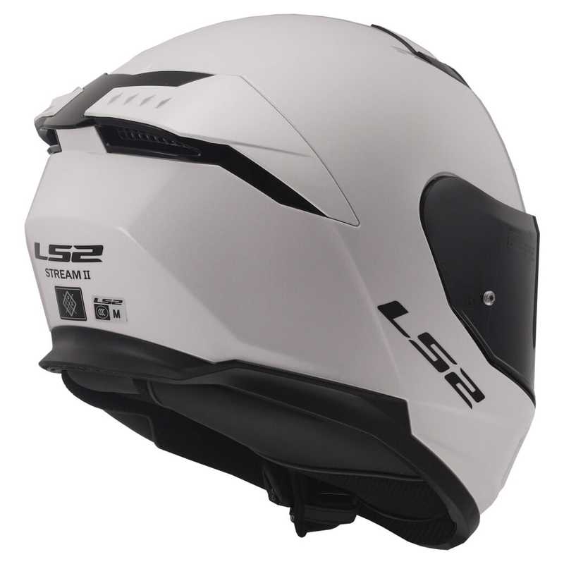 Pilnas motociklo šalmas LS2 FF808 Stream II baltas blizgus