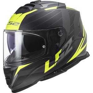 LS2 FF800 Storm II Nerve juoda-fluo geltona integralus motociklininko šalmas