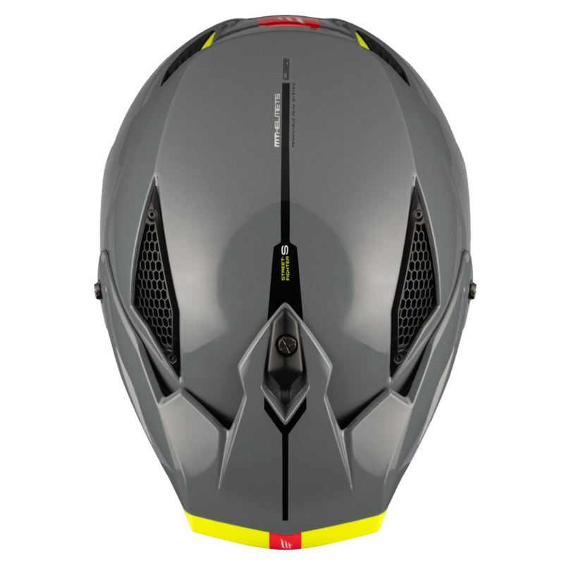 Atviras šalmas su kauke MT Streetfighter SV S Solid A22 pilkas blizgus