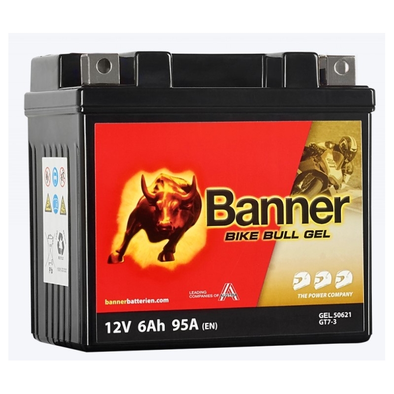 Gelová baterie Banner Bike Bull Gel 12V, YTZ7S, 6AH, 95A