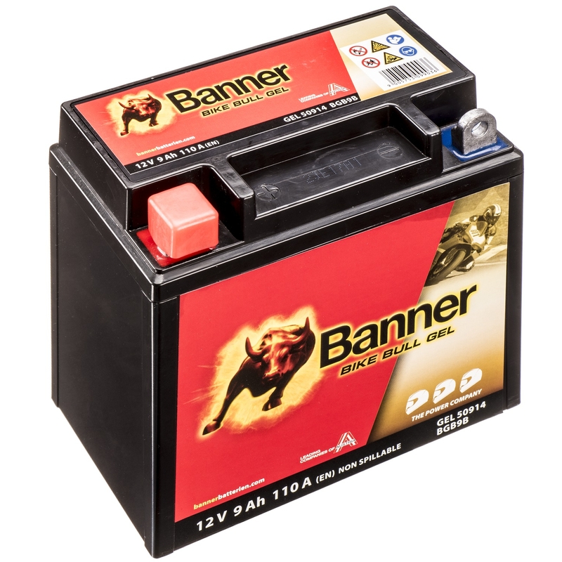 Gelinis akumuliatorius Banner Bike Bull Gel 12V, YB9-B, 9AH, 90A