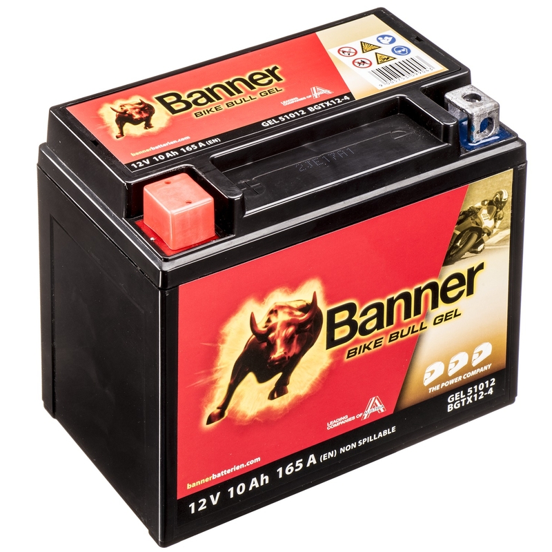 Gelinis akumuliatorius Banner Bike Bull Gel 12V, YTX12-BS, 10AH, 160A