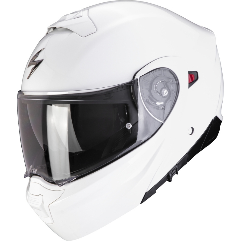 Scorpion EXO-930 EVO Solid atlenkiamas motociklo šalmas, baltas
