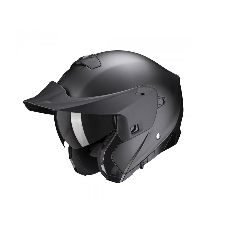 Apverčiamas motociklininko šalmas Scorpion EXO-930 EVO Solid black matt