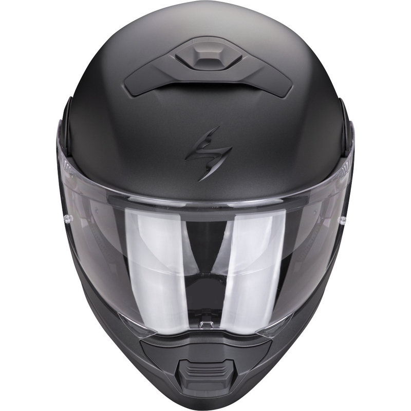 Apverčiamas motociklininko šalmas Scorpion EXO-930 EVO Solid black matt