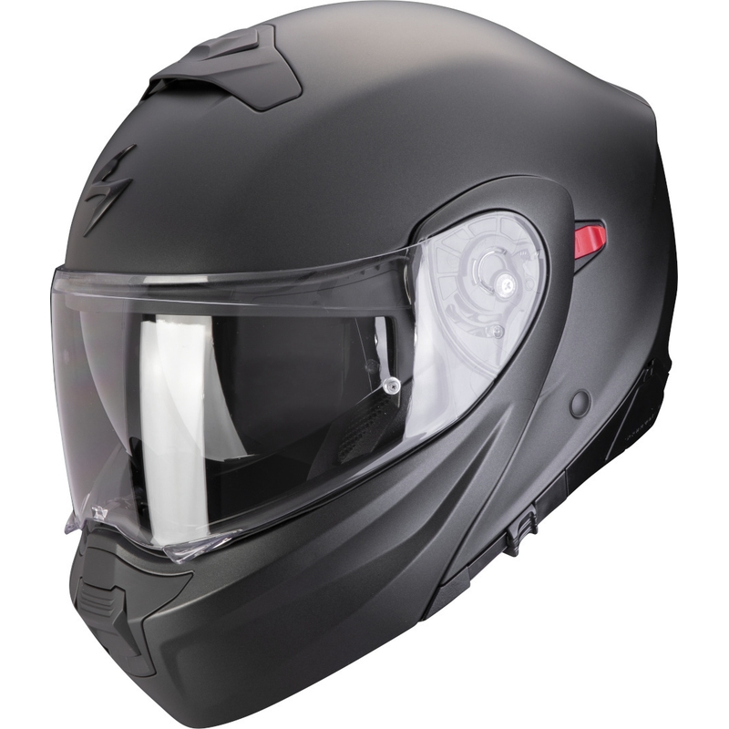 Apverčiamas motociklininko šalmas Scorpion EXO-930 EVO Solid black matt