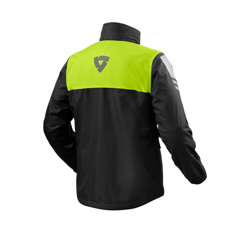 "Revit Nitric 4 H2O" juoda-fluo geltona motociklininko striukė nuo lietaus