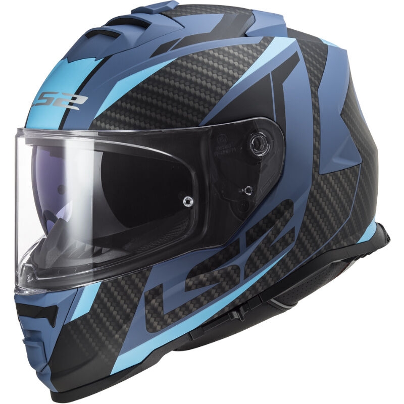 Uždaras motociklo šalmas LS2 FF800 Storm II Racer juodas-mėlynas