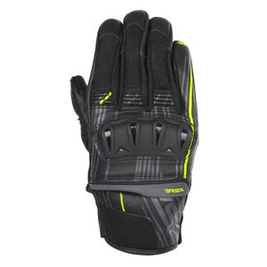 Motociklininko pirštinės RSA Sprint juoda-fluo geltona