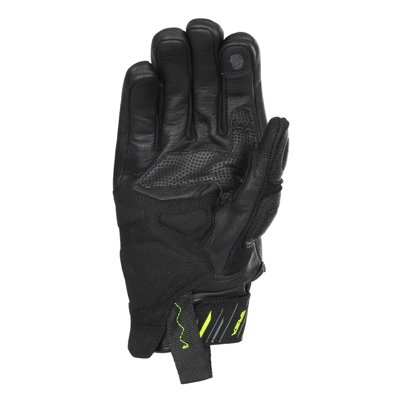 Motociklininko pirštinės RSA Sprint juoda-fluo geltona