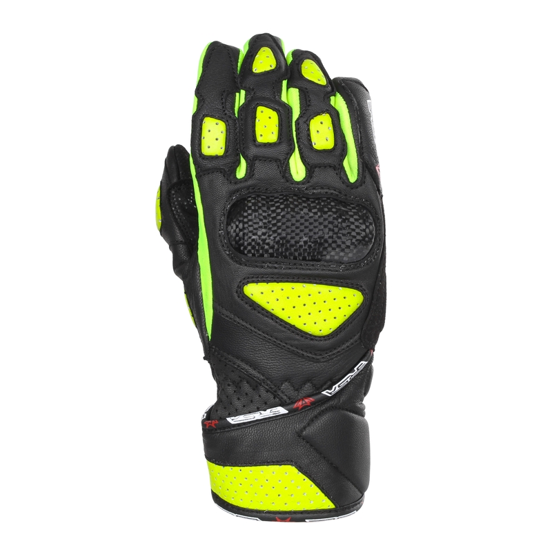 Moteriškos motociklininko pirštinės RSA RX2 black-fluo yellow