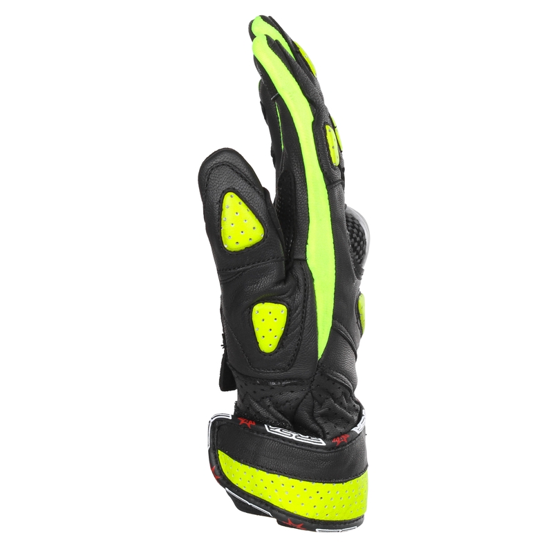 Moteriškos motociklininko pirštinės RSA RX2 black-fluo yellow