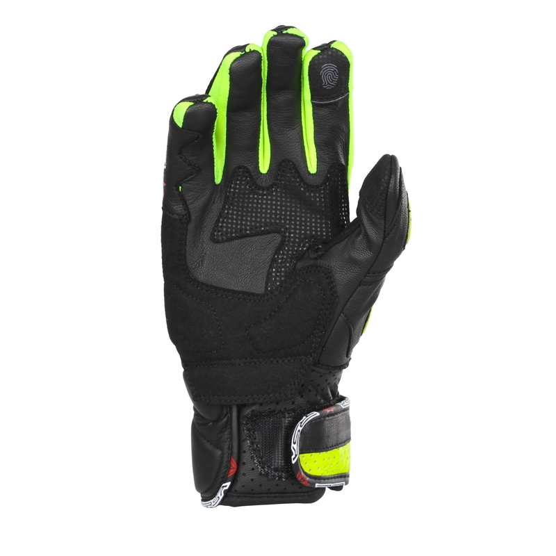 Moteriškos motociklininko pirštinės RSA RX2 black-fluo yellow