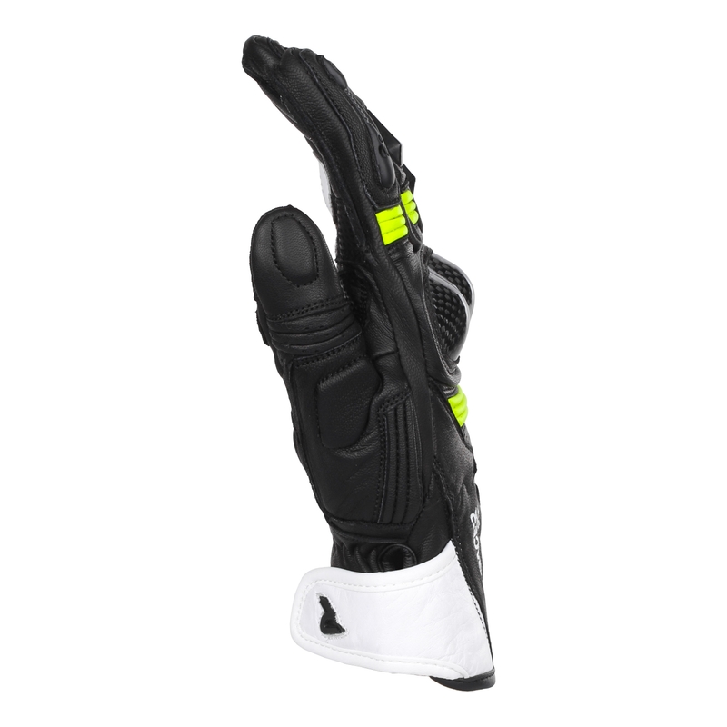 Moteriškos motociklininko pirštinės Street Racer STR black-fluo yellow