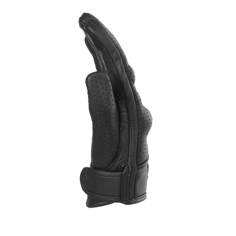 Moteriškos pirštinės Street Racer Striker 2 Black Perforated Motorcycle Gloves