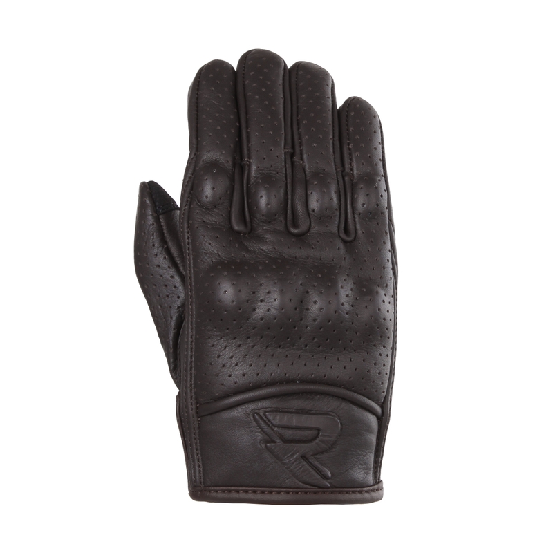 Moteriškos Street Racer Striker 2 Brown Perforated Motociklininko pirštinės