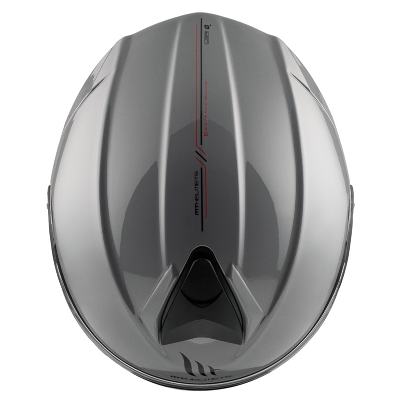 MT Genesis SV Solid A12 motociklininko šalmas pilkas blizgus