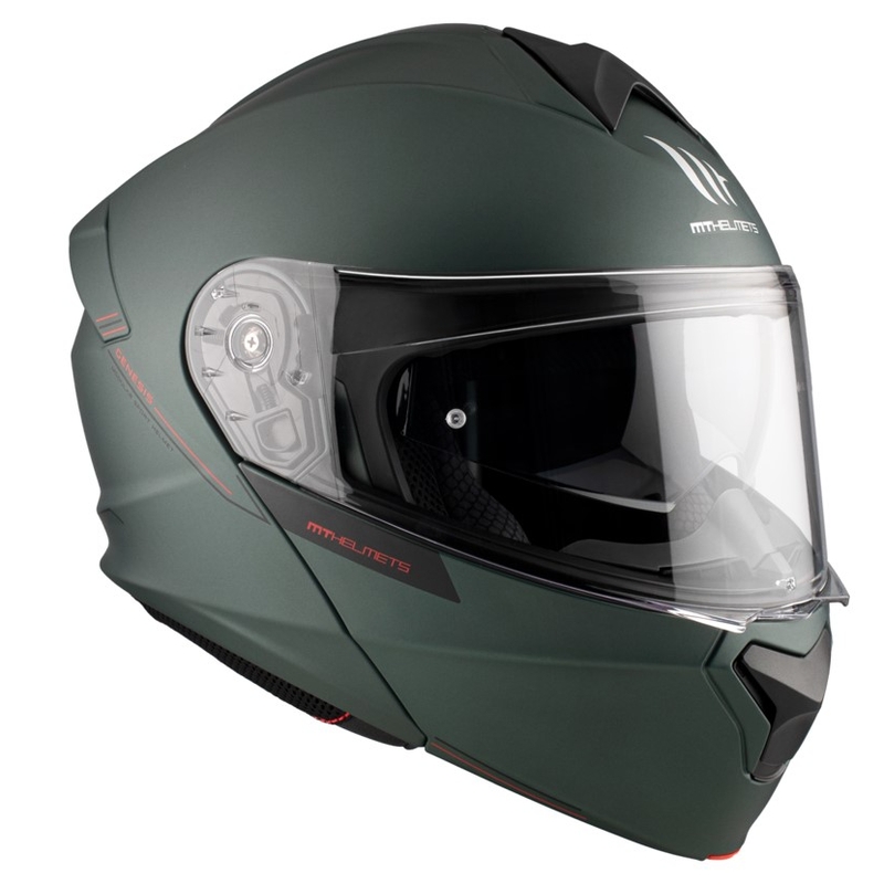MT Genesis SV Solid A6 motociklininko šalmas žalias matinis