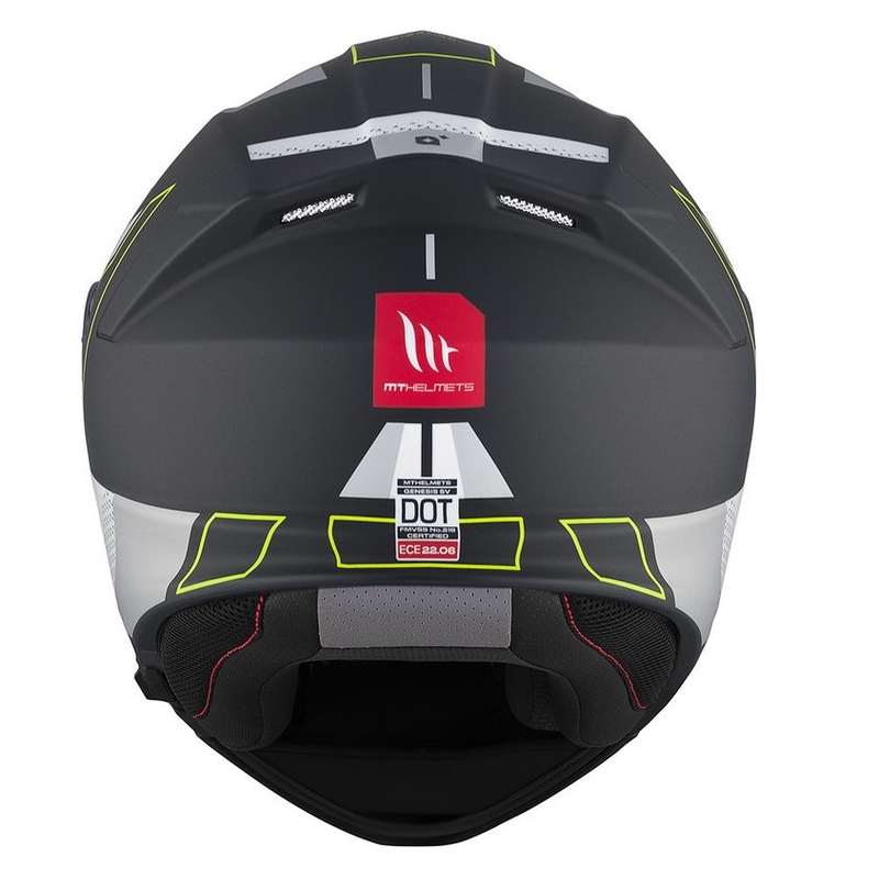 Vyklápěcí přilba na motorku MT Genesis SV Talo B2 černo-šedo-fluo žlutá matná výprodej