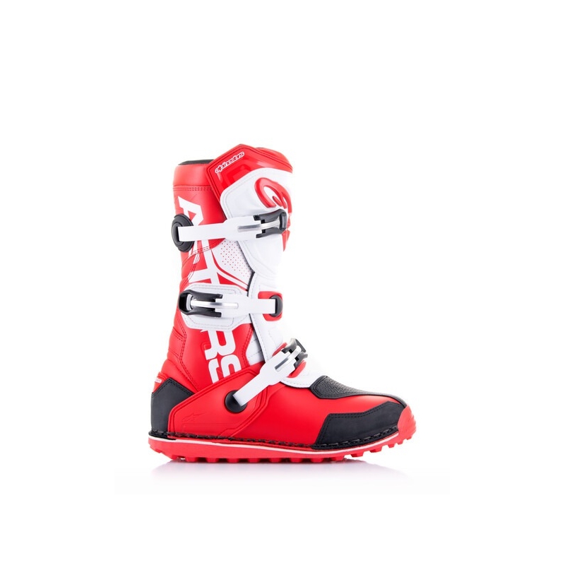 Alpinestars Tech Trial motociklininko batai baltai-raudonai-juodai
