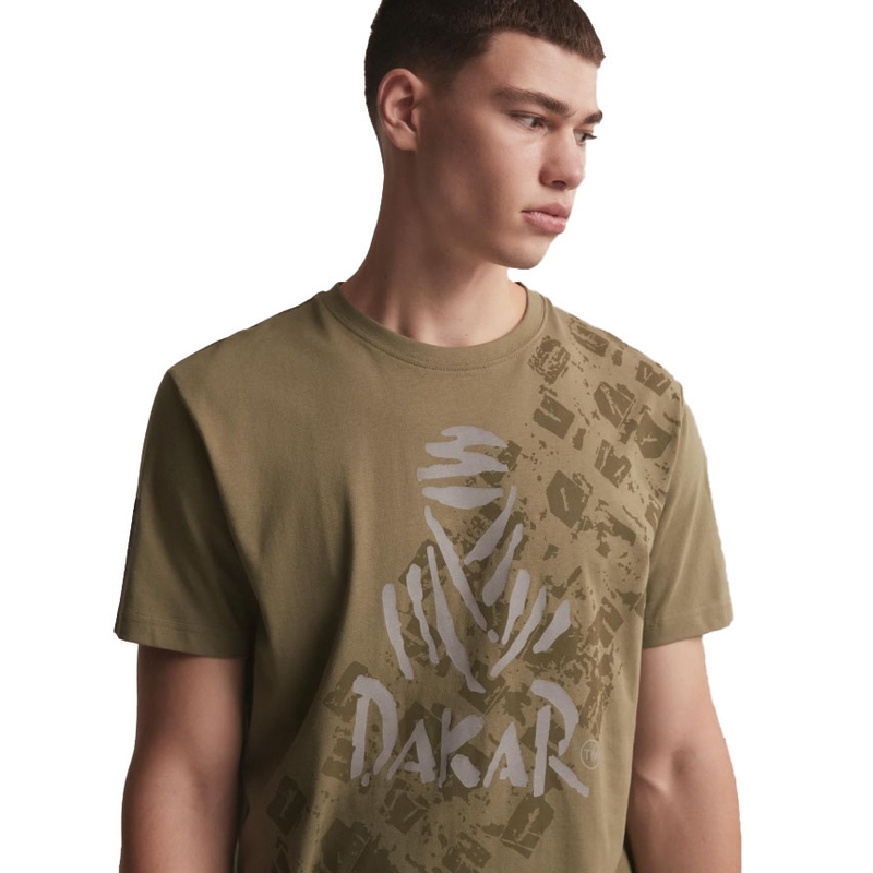 Marškinėliai DAKAR DKR AU 03 chaki spalvos