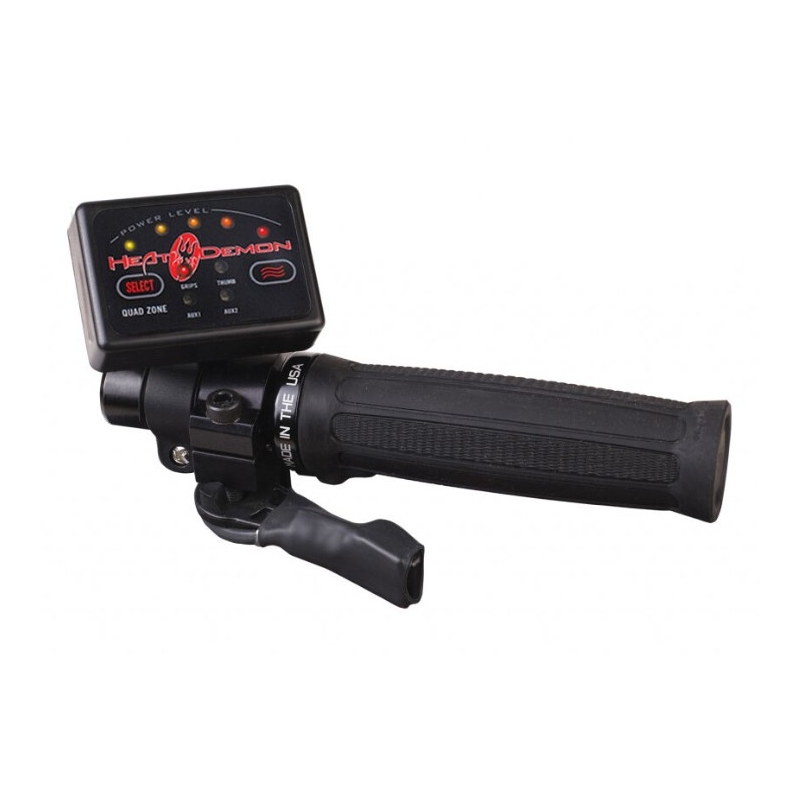 Šildomos rankenos SYMTEC ATV Clamp On Quad Zone juodos spalvos