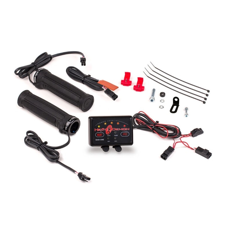 Šildomos rankenos SYMTEC ATV Clamp On Quad Zone juodos spalvos