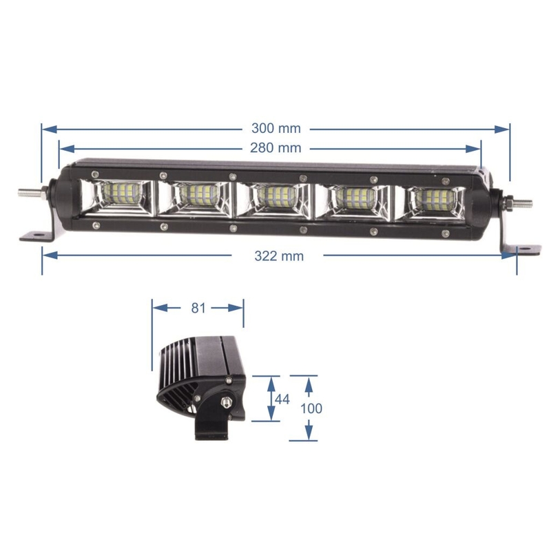 LED šviesos rampa SHARK LED LIGHT BAR , ETI LED, 11", 50W