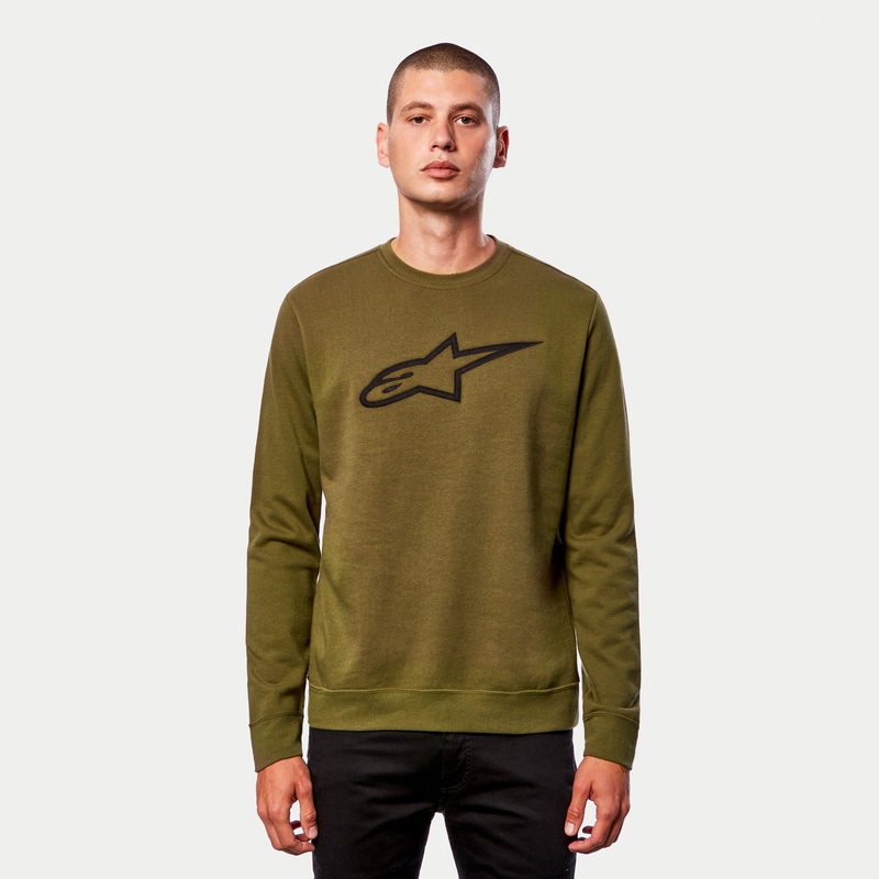 Mikina Alpinestars Ageless Crew Fleece zeleno-černá