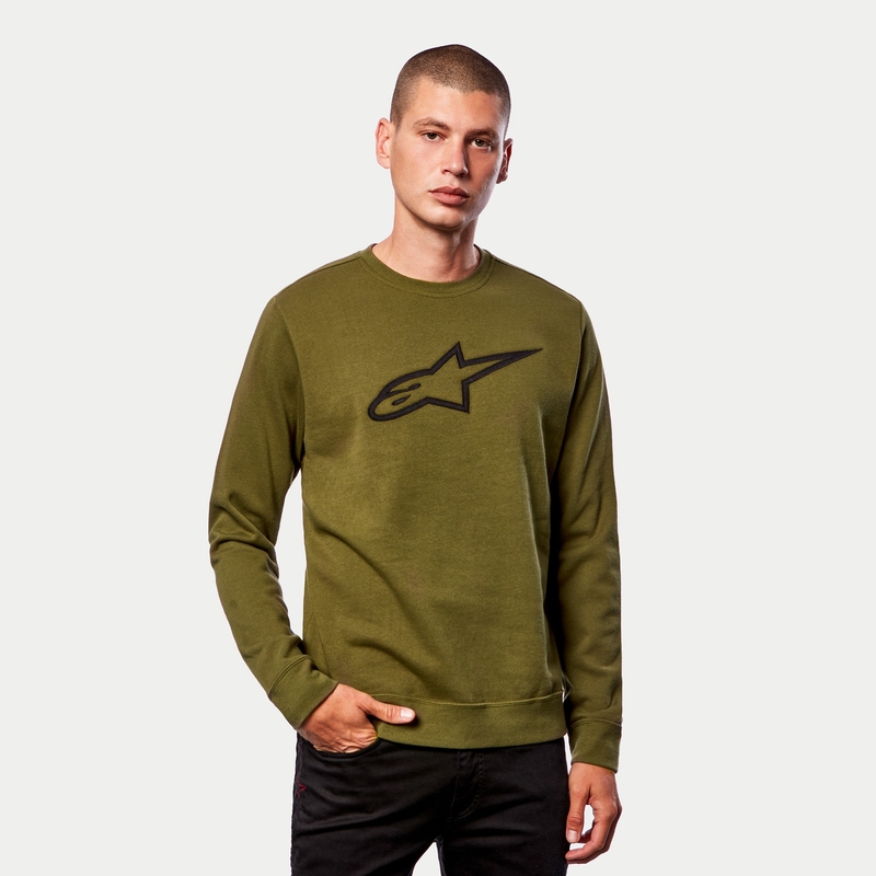 Mikina Alpinestars Ageless Crew Fleece zeleno-černá