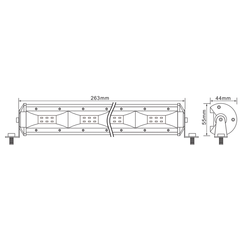 RYKLYS BUVO ŠVIESOS BARAS 10.5" 24W 2400LM