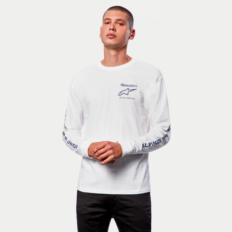 "Alpinestars Authenticated Tee" triko balta ir juoda