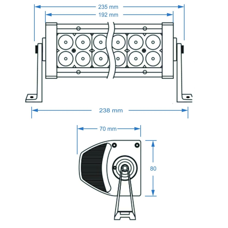 LED šviesos rampa SHARK LED LIGHT BAR 7,5", 6D, 36W