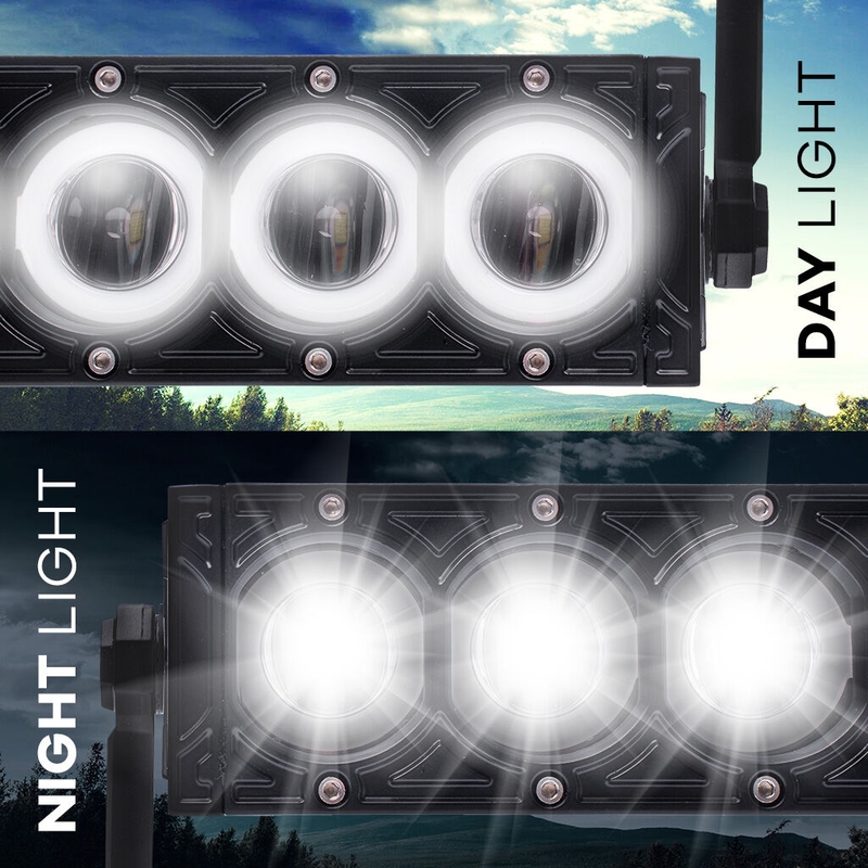 LED šviesos rampa SHARK LED LIGHT BAR 17" su HALO žiedu, CREE LED, 80W