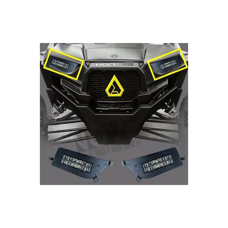LED priekiniai žibintai SHARK LED priekiniai žibintai, skirti POLARIS keturračiams motociklams, visureigiams su galiniu apšvietimu, 2KS