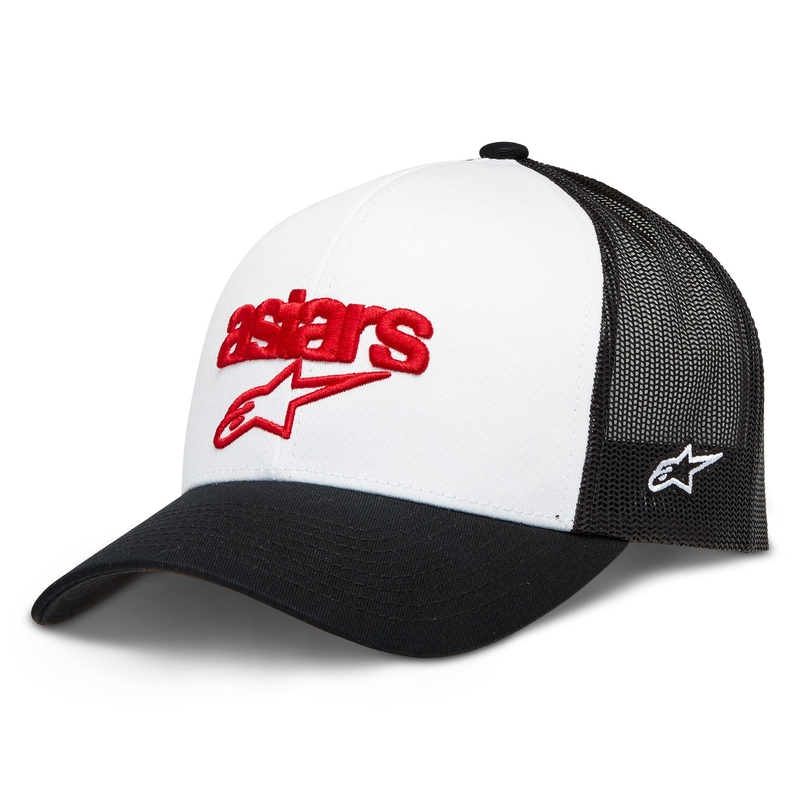 Kšiltovka Alpinestars Pedigree bílo-černo-červená