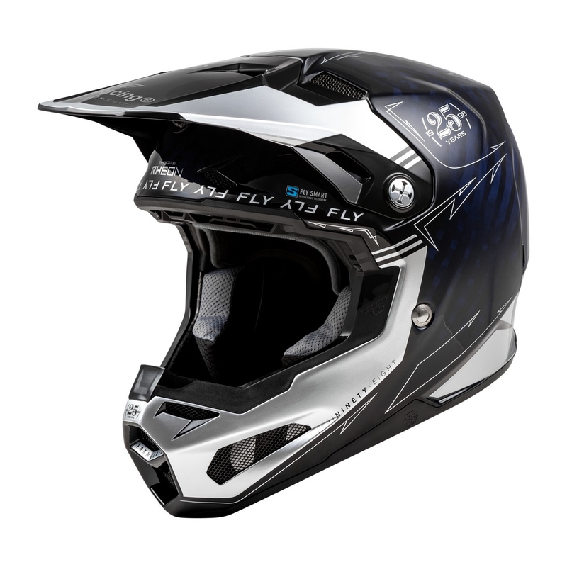 Motokroso šalmas FLY Racing Formula S Carbon blue-silver