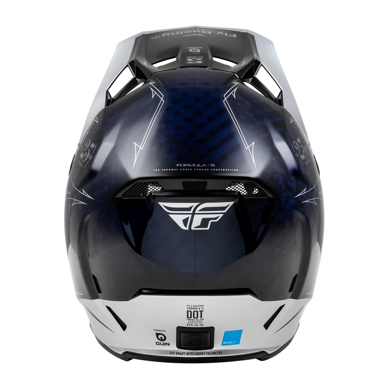 Motokroso šalmas FLY Racing Formula S Carbon blue-silver
