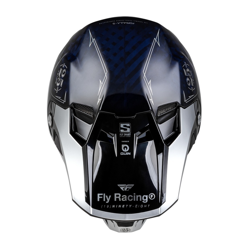 Motokroso šalmas FLY Racing Formula S Carbon blue-silver