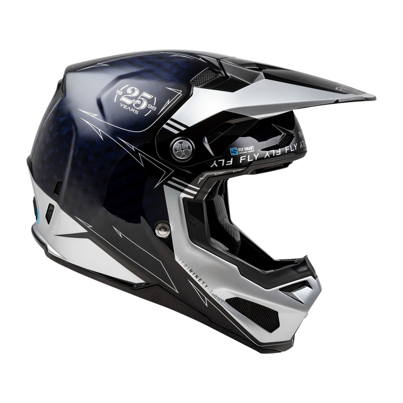 Motokroso šalmas FLY Racing Formula S Carbon blue-silver