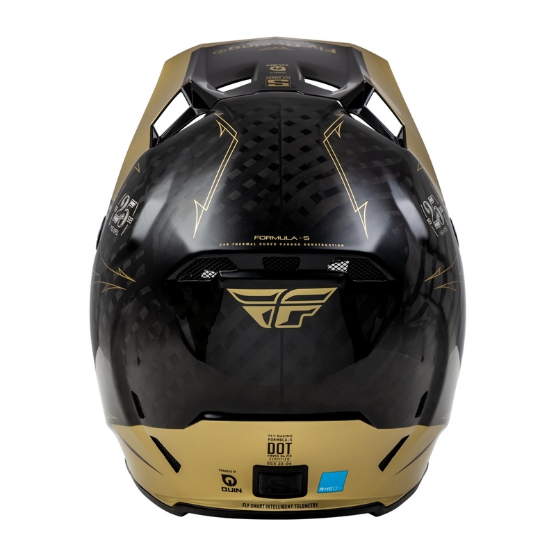 Motokroso šalmas FLY Racing Formula S Carbon juodas-auksinis