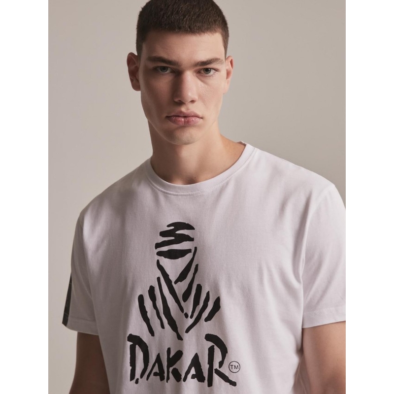 Marškinėliai DAKAR DKR Logo 123 white išpardavimas